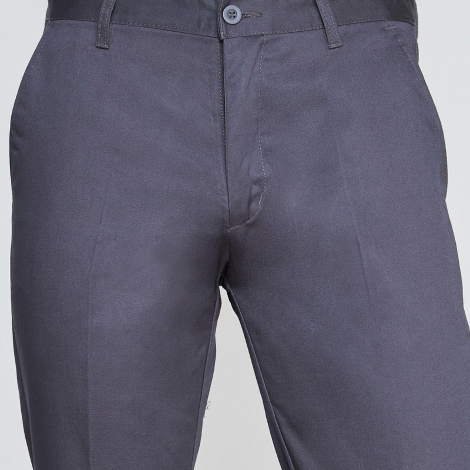 Pantalón Gabardina T/C Hombre Gris oscuro-3
