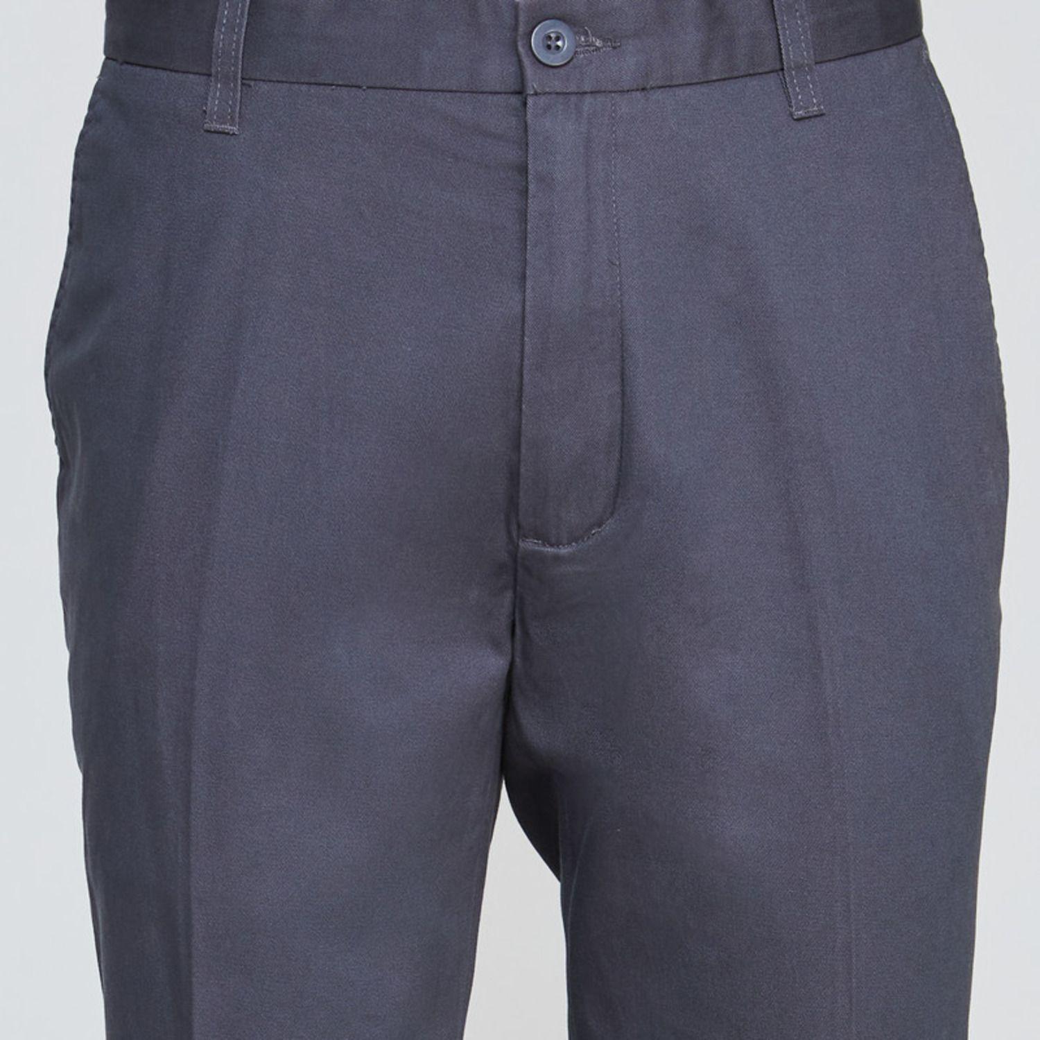 Pantalón Gabardina Hombre S/Pinzas Gris oscuro-4