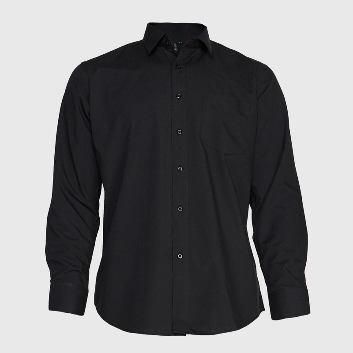 Camisa Trevira  Ml Comfort Negro-1