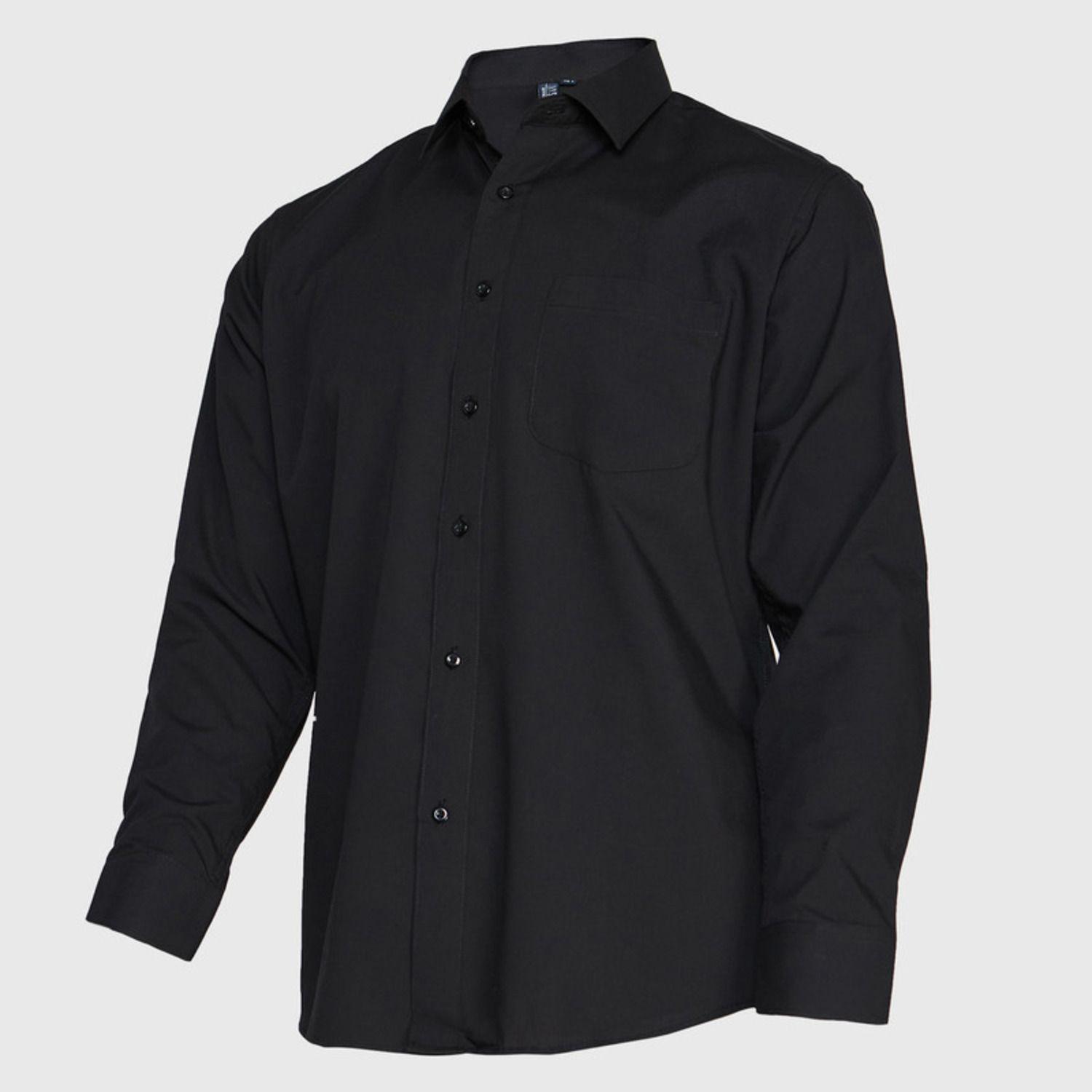 Camisa Trevira  Ml Comfort Negro-2