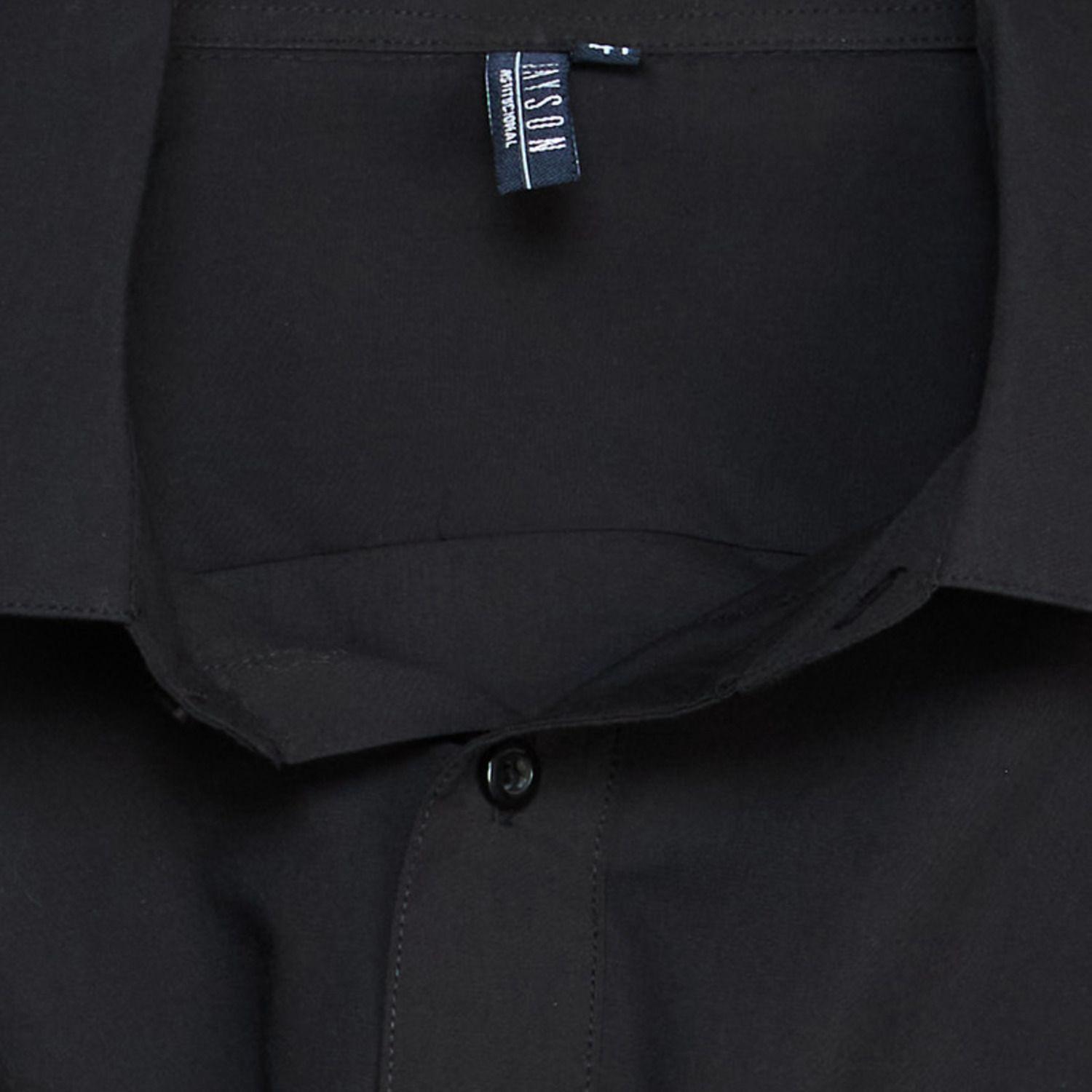 Camisa Trevira  Ml Comfort Negro-4