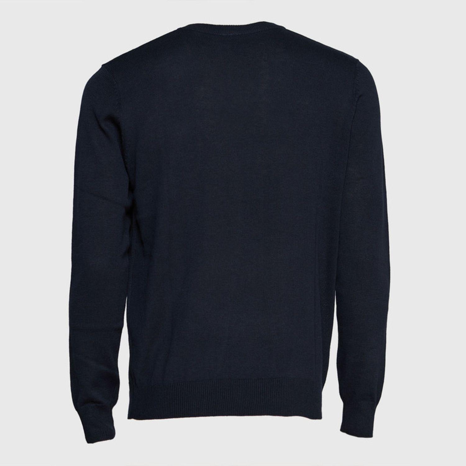 Sweater Cuello V Unisex M/L Azul marino-2