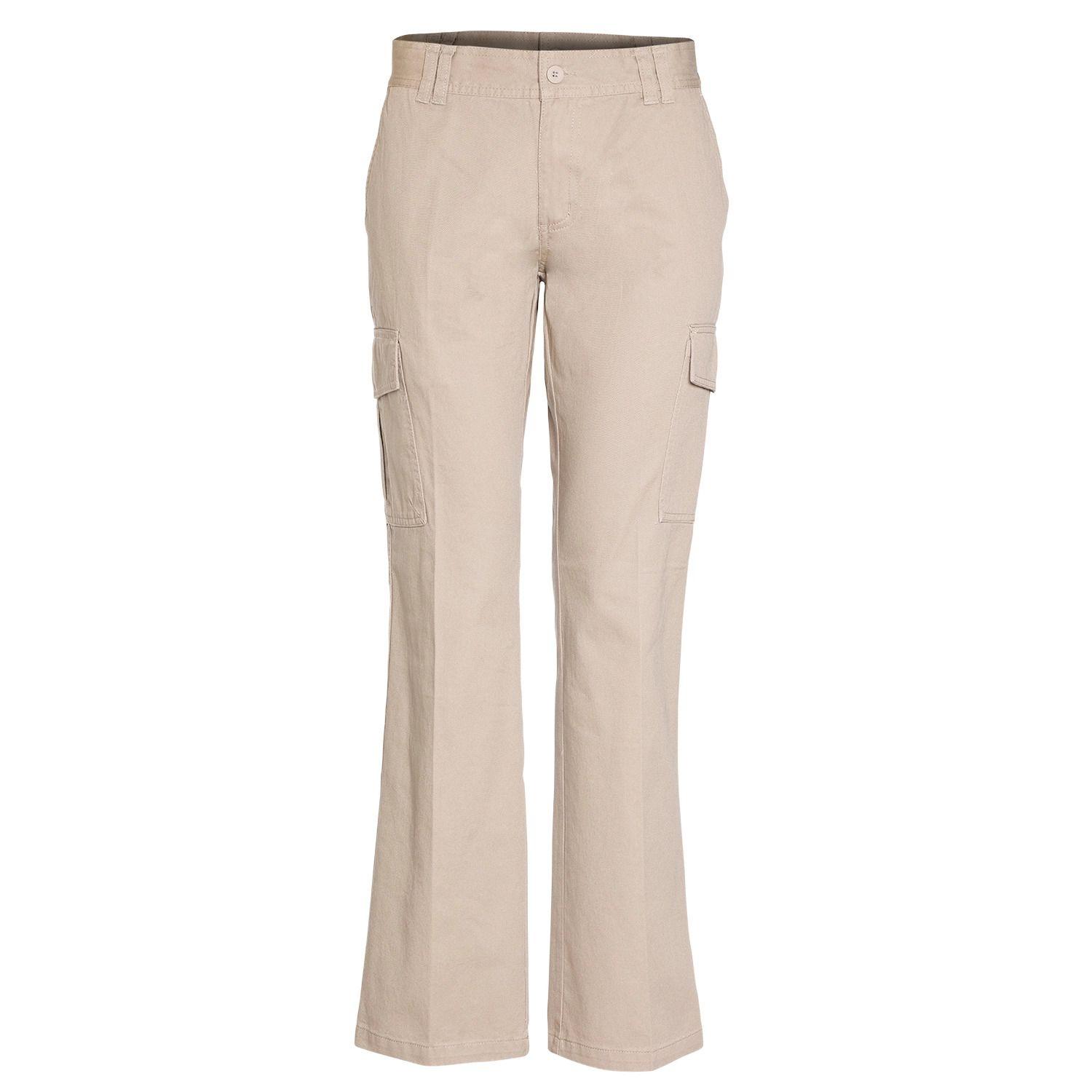 Pantalón Cargo Gabardina Mujer Beige-0