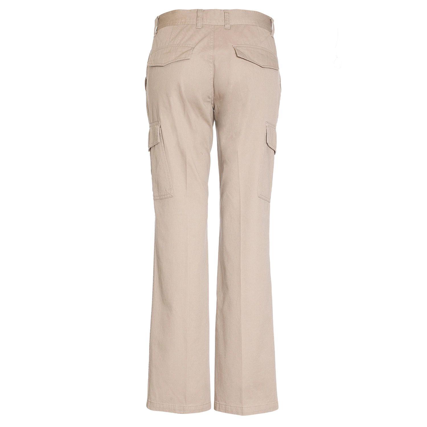 Pantalón Cargo Gabardina Mujer Beige-2