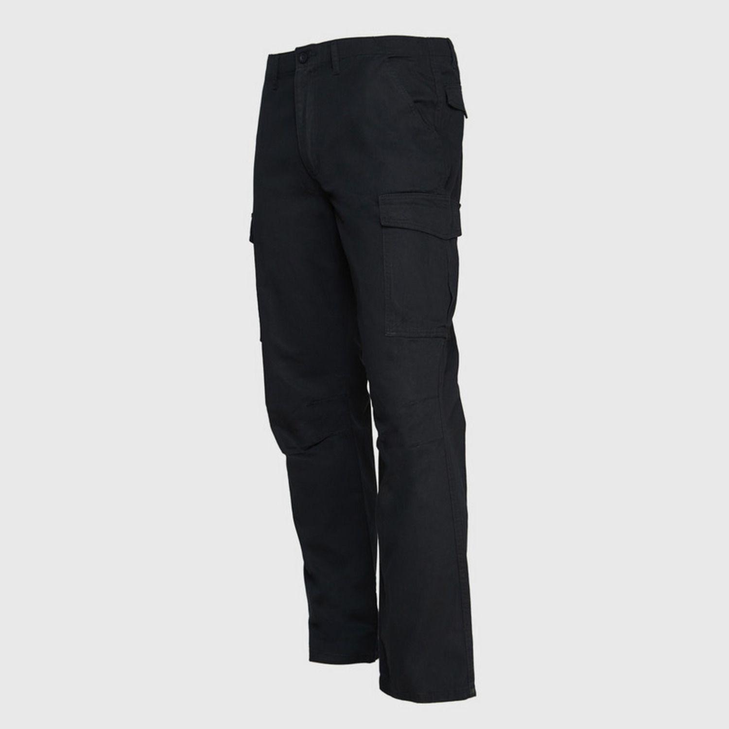 Pantalón Cargo Gabardina Hombre Negro-2