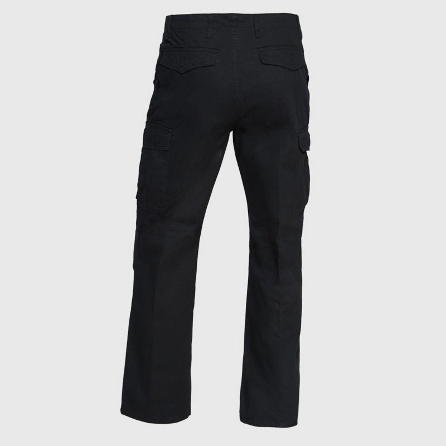 Pantalón Cargo Gabardina Hombre Negro-3