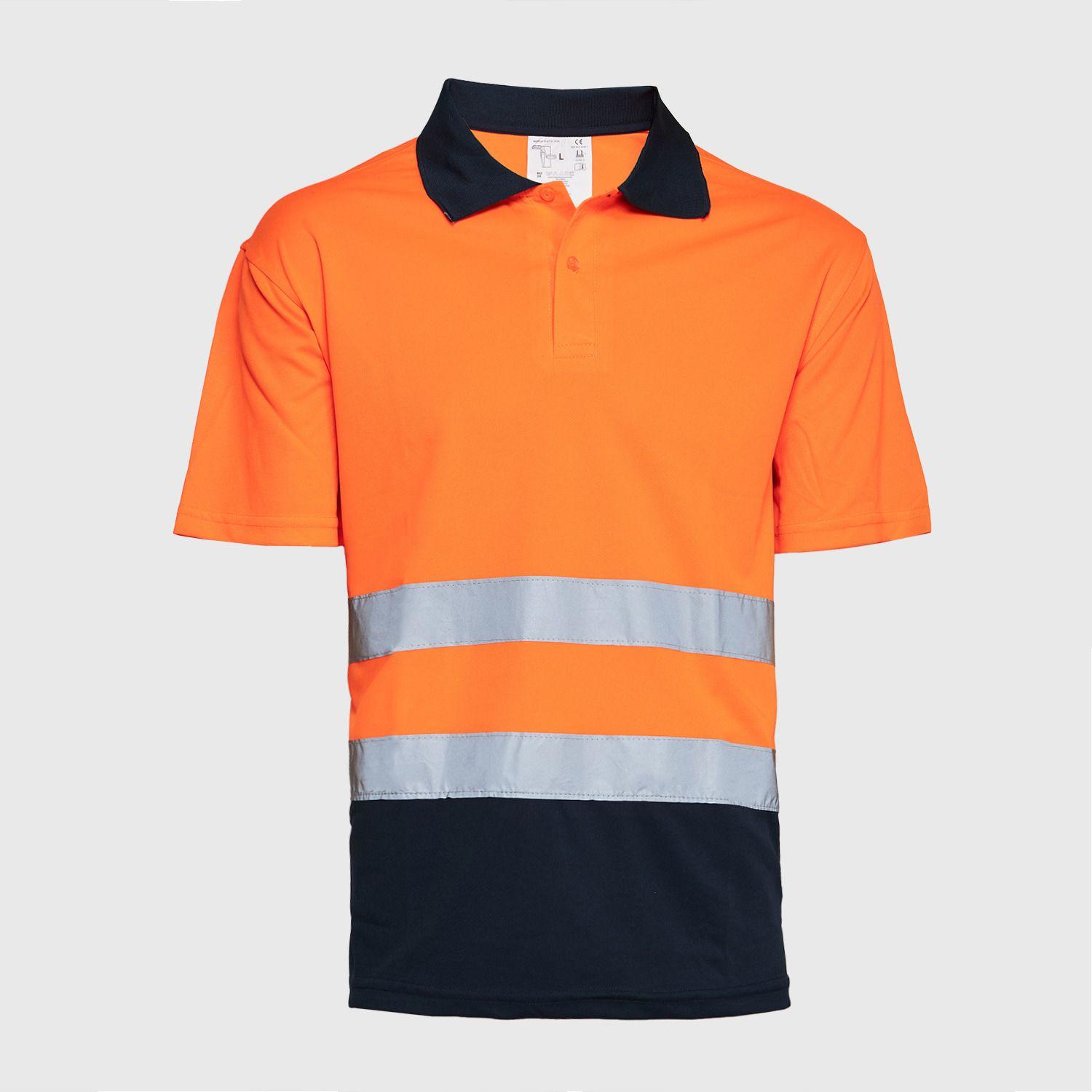 Polera Alta Visibilidad MC Cuello Camisero Naranja AV-0