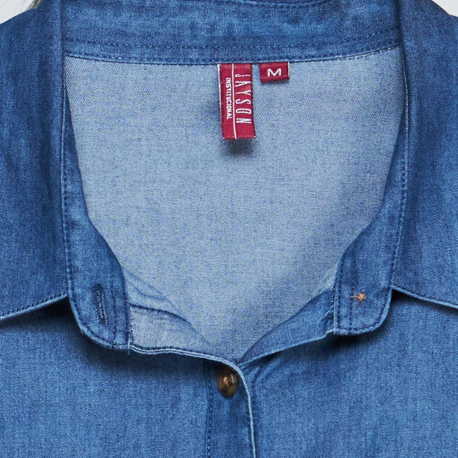 Blusa Denim 4.5 Oz Azul-4