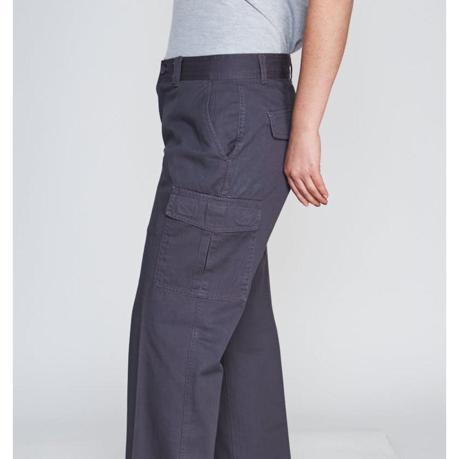 Pantalón Cargo Gabardina T/C Mujer Gris-3