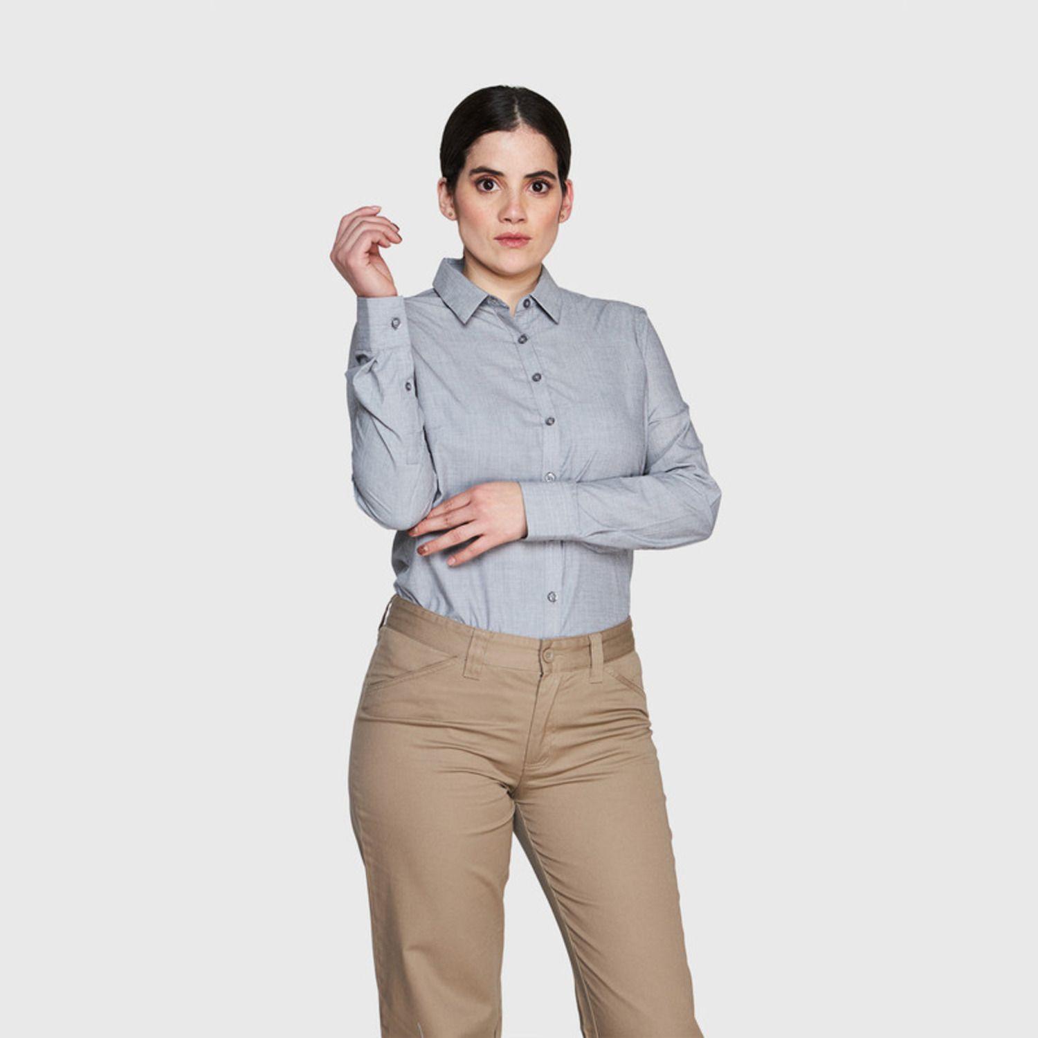 Blusa Fil A Fil Gris-0