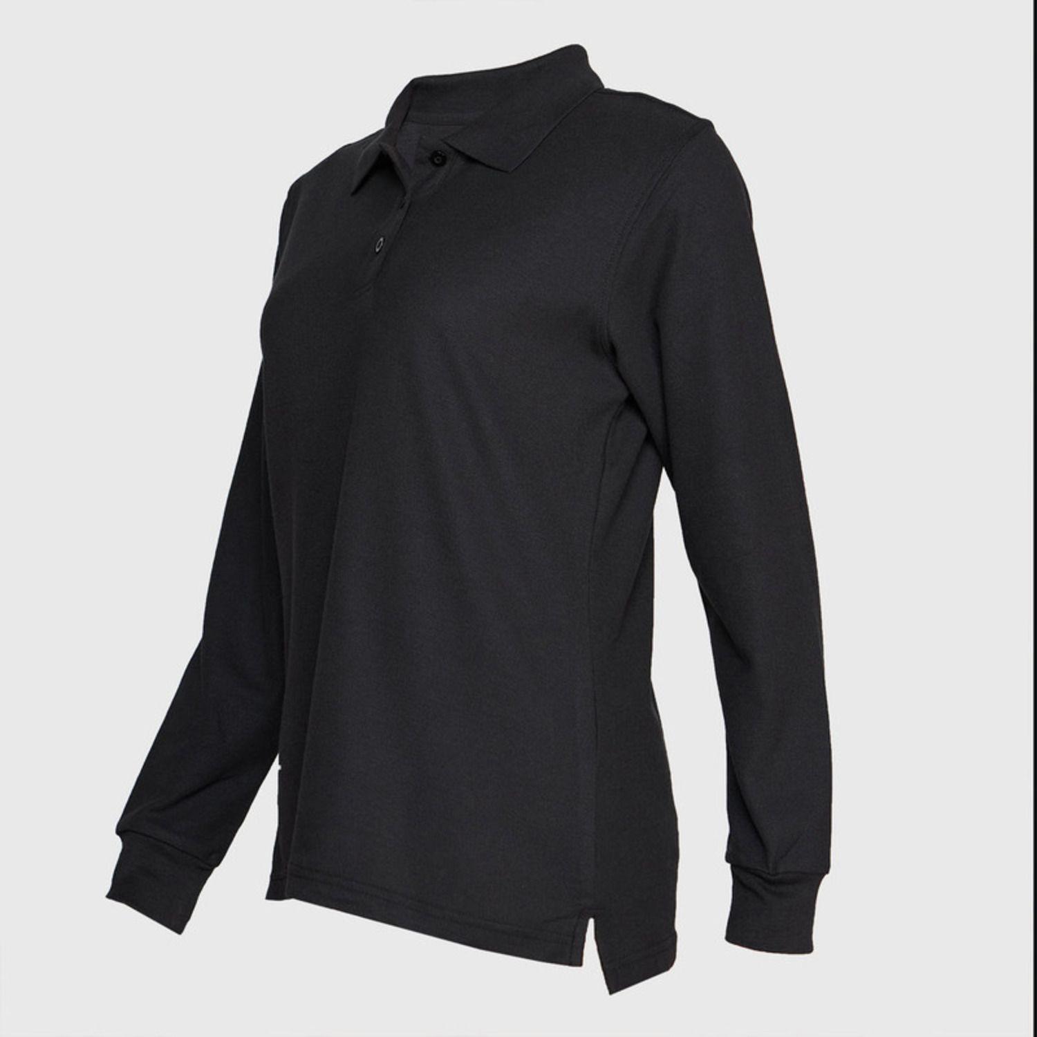 Polera Pique Tc Ml Mujer Negro-1
