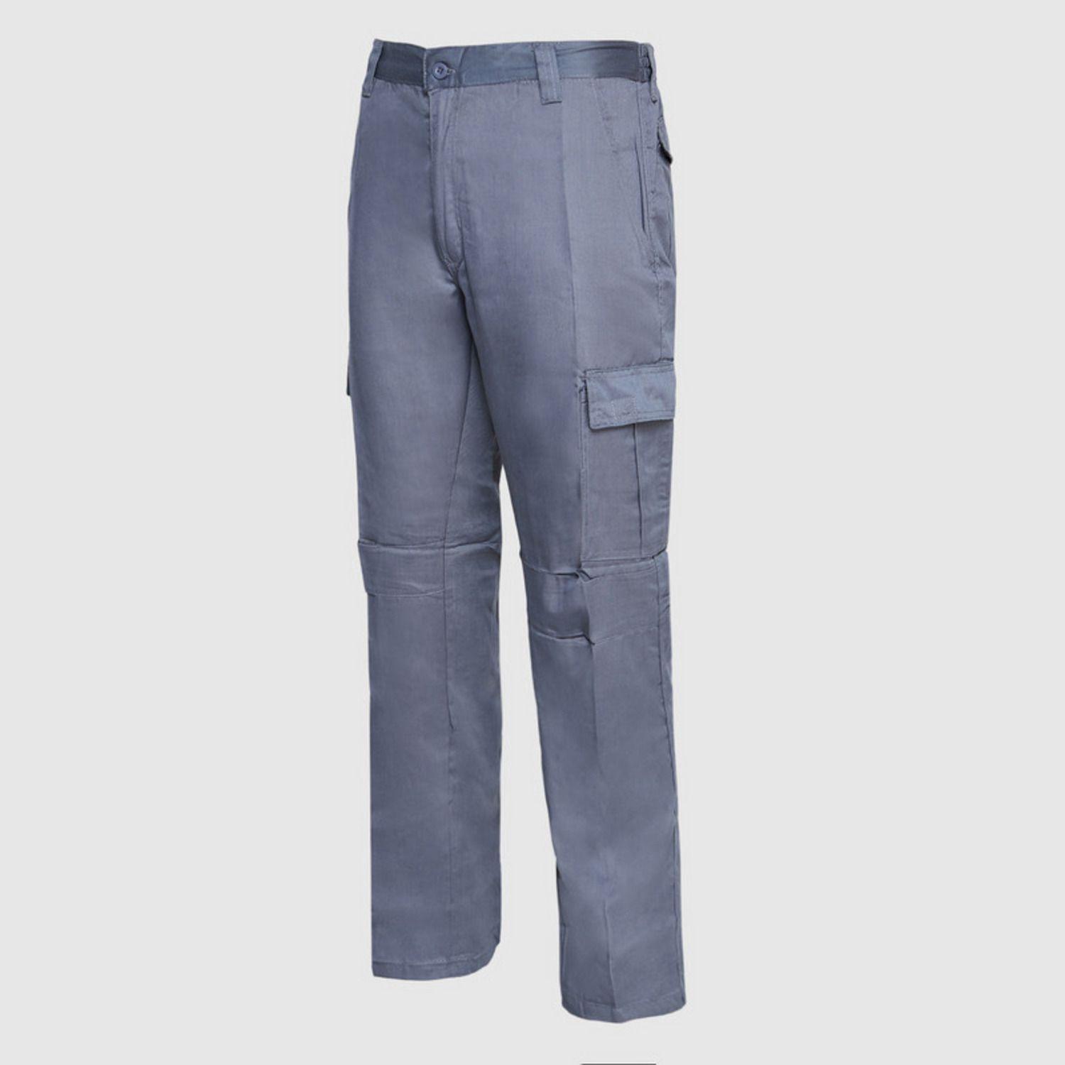 Pantalón Cargo Gababardina Cintura Elasticada Gris-2