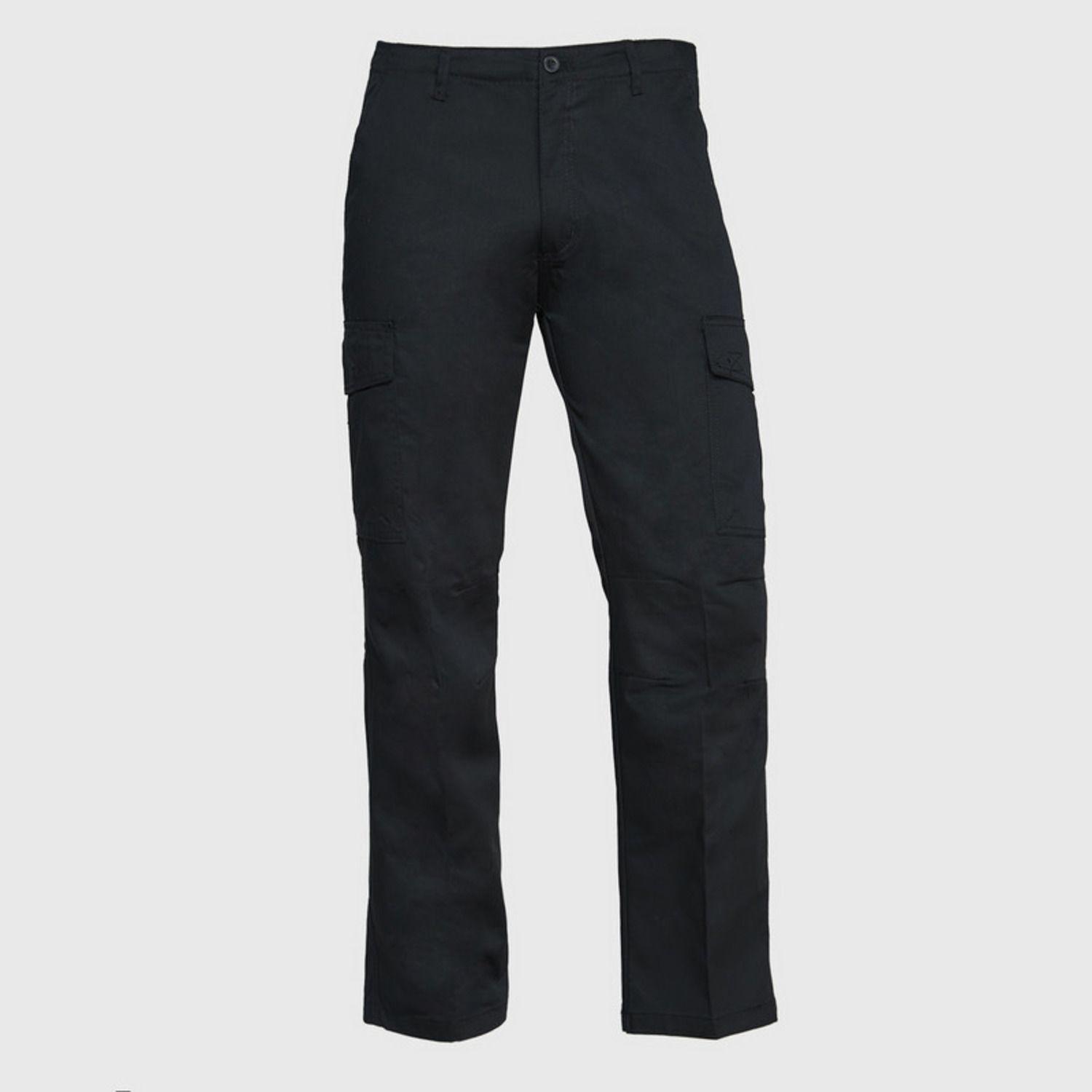 Pantalón Cargo Gabardina T/C Hombre Negro-1