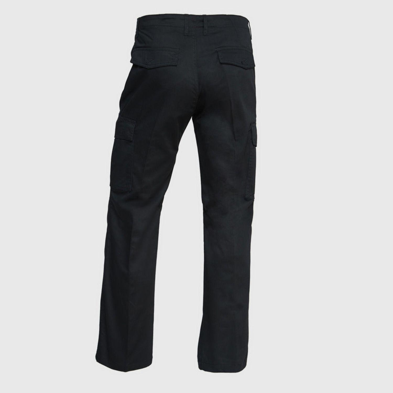 Pantalón Cargo Gabardina T/C Hombre Negro-3