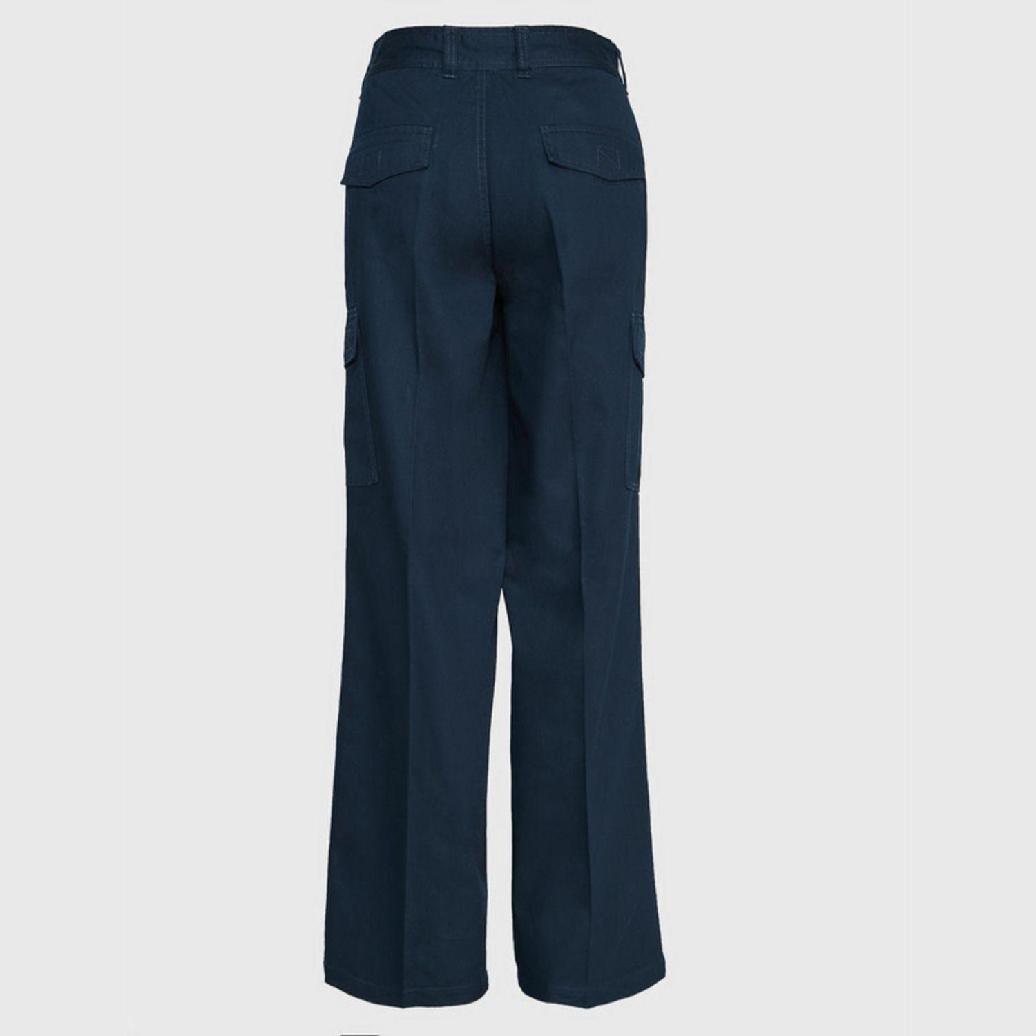Pantalón Cargo Gabardina Mujer Azul marino-2