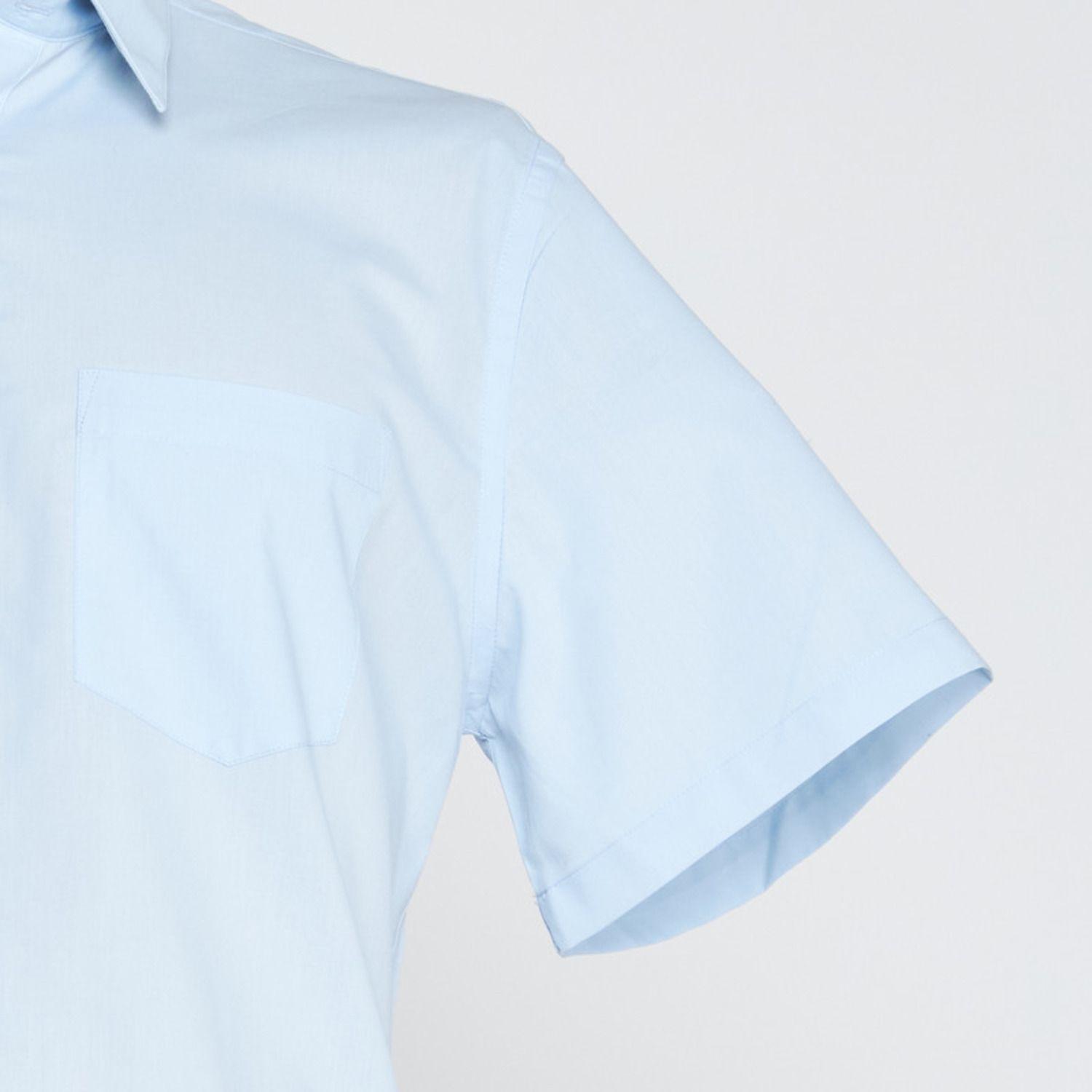 Camisa Trevira  M/C Celeste-3