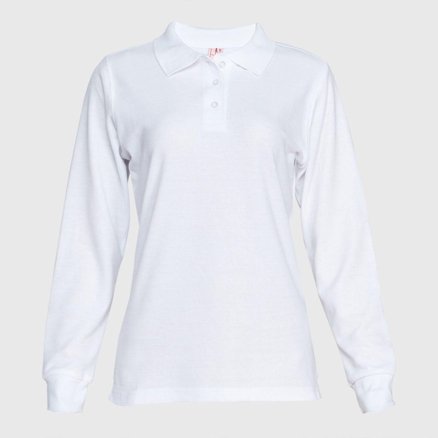 Polera Pique Tc Ml Mujer Blanco-1