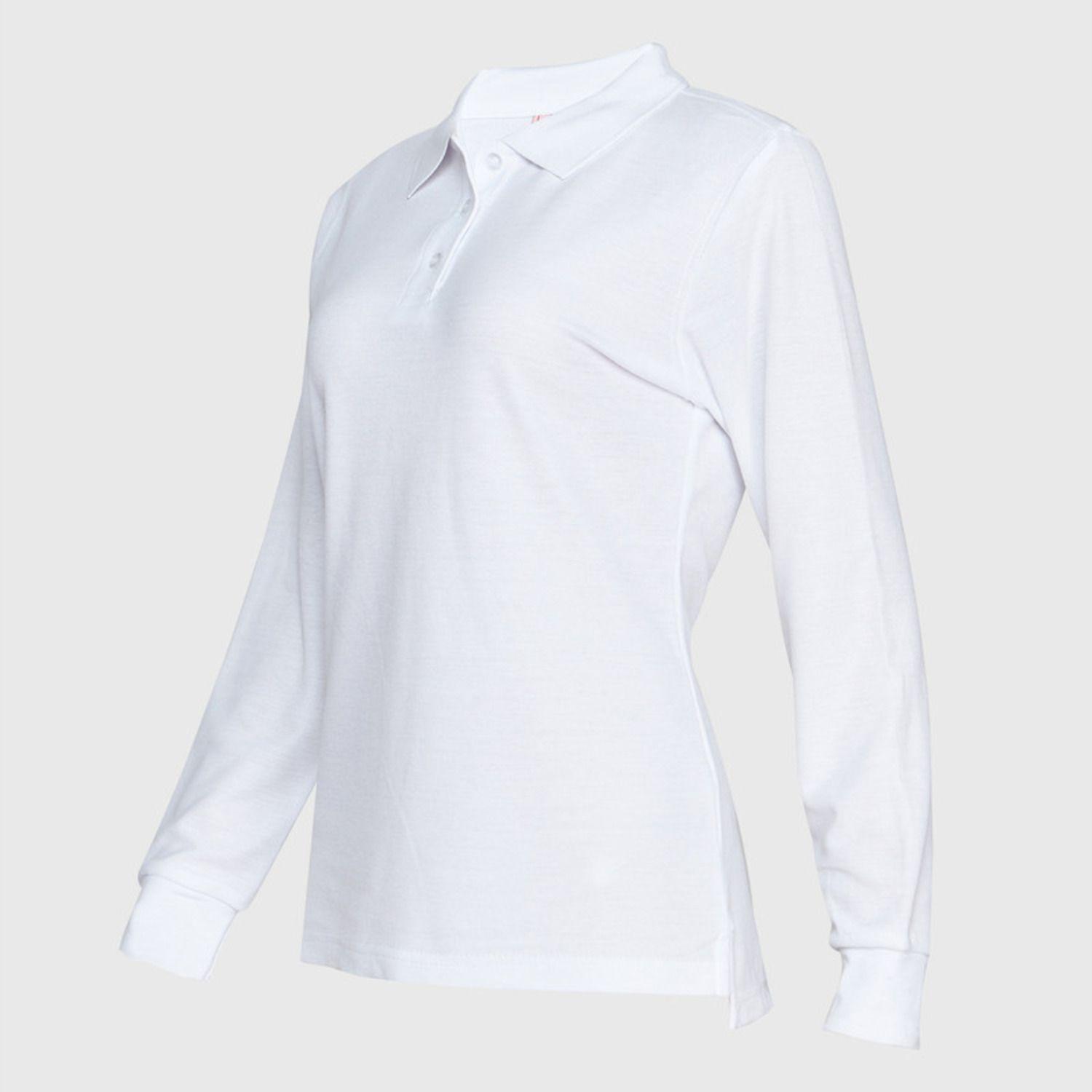Polera Pique Tc Ml Mujer Blanco-2