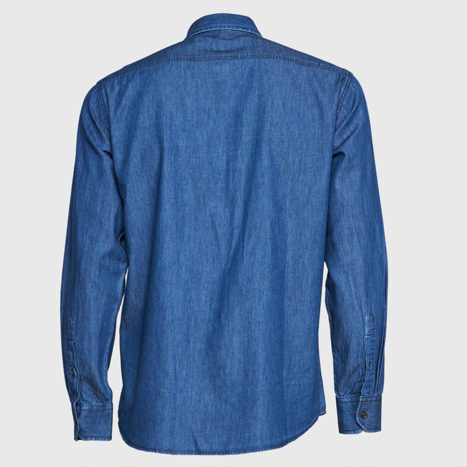 Camisa Denim 2 Bolsillos Azul-3