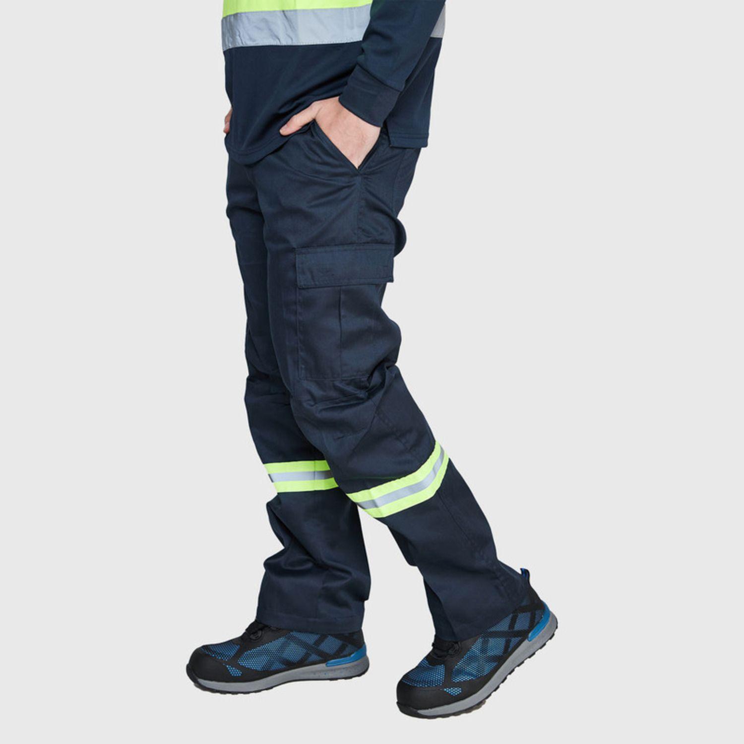 Pantalón Cargo Gabardina Reflectante Dia/Noche  Azul marino-0