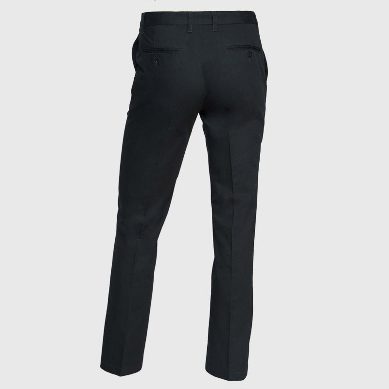 Pantalón Gabardina Hombre S/Pinzas Negro-3