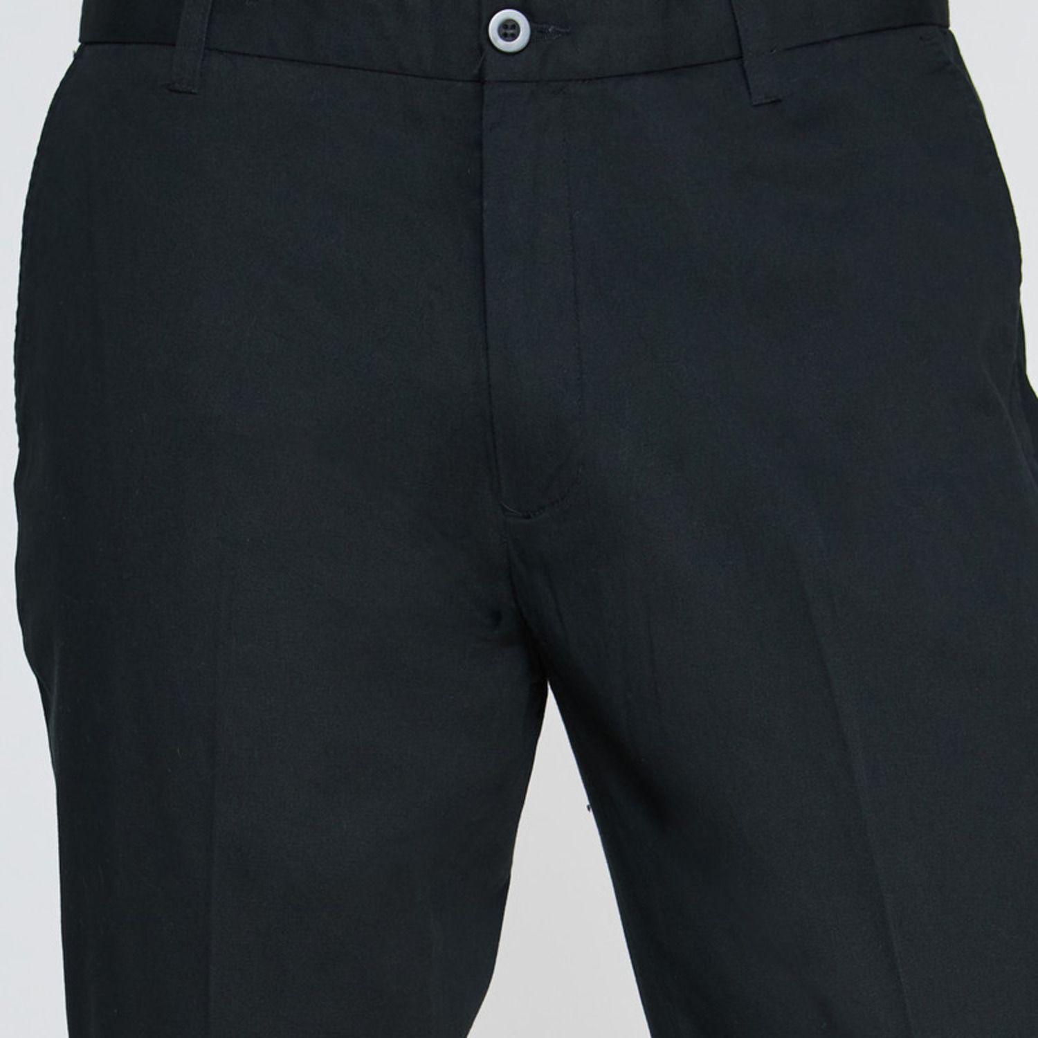 Pantalón Gabardina Hombre S/Pinzas Negro-4