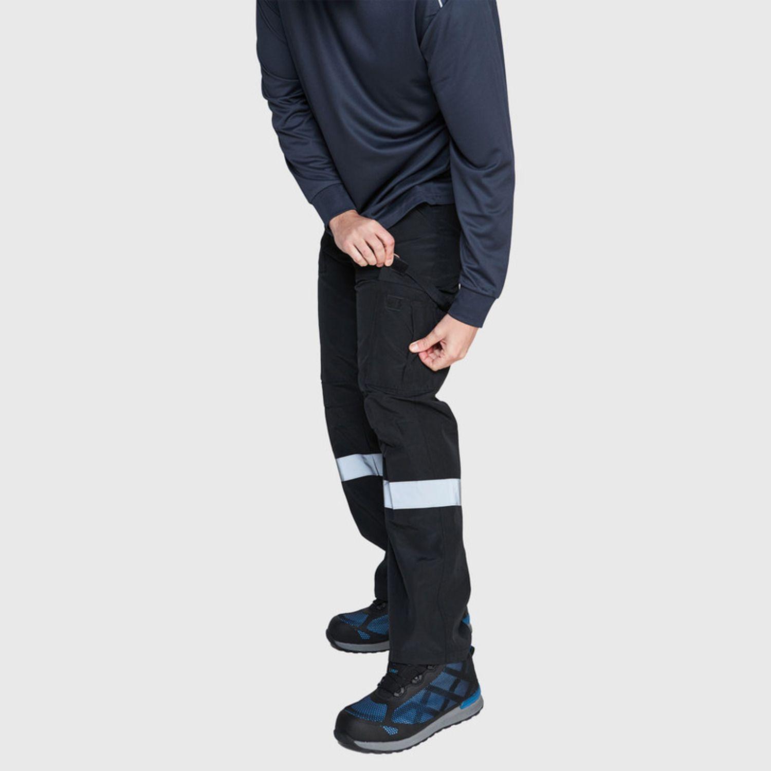 Pantalón Cargo Poplin Reflectante Cintura Elastica Negro-0