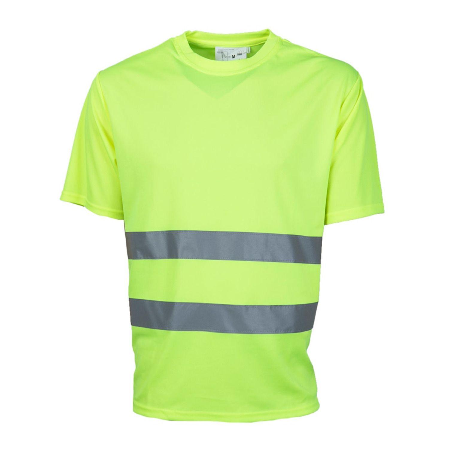 Polera Alta Visibilidad MC Cuello Polo Amarillo AV-0