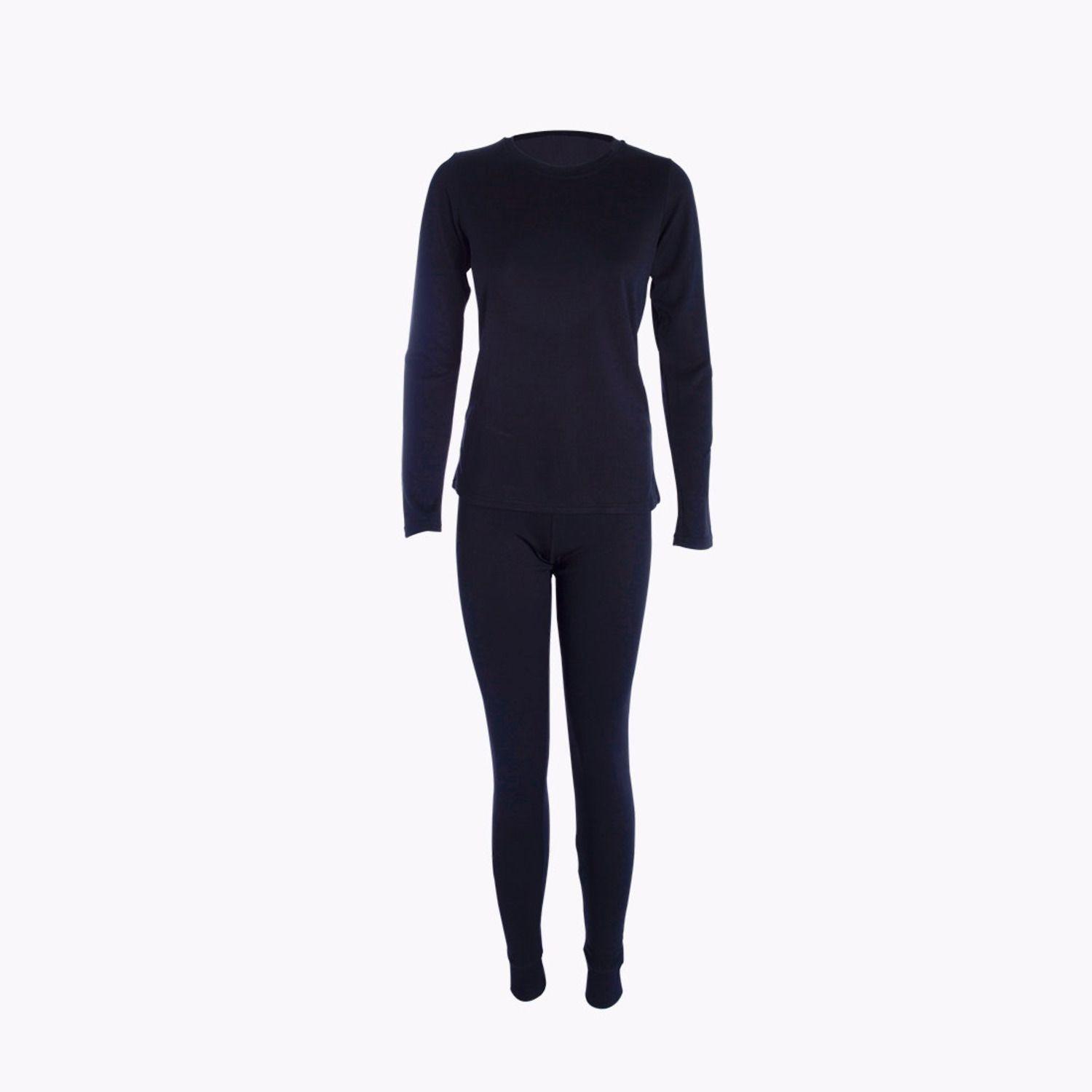 Primera Capa Mix Polera y Pantalón Mujer Azul marino-0