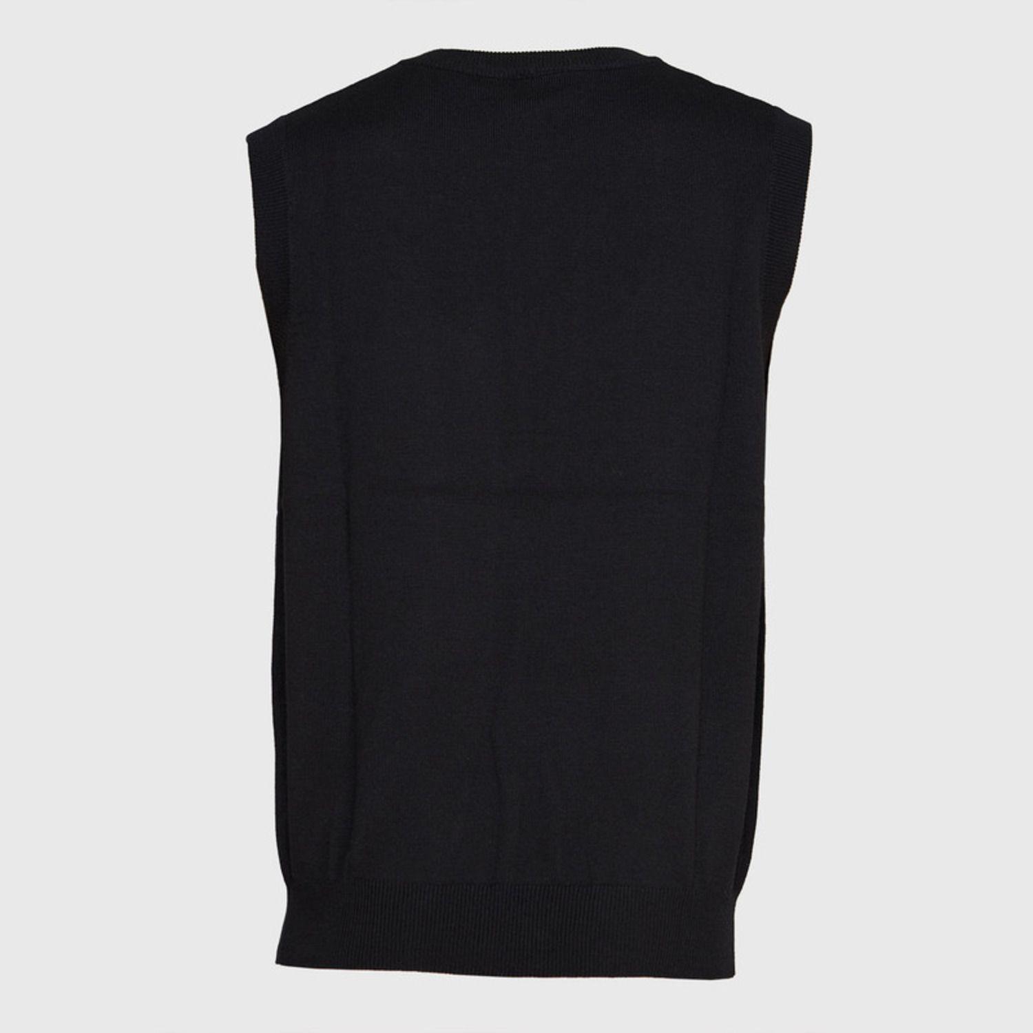 Sweater Cuello V Unisex S/M Negro-3