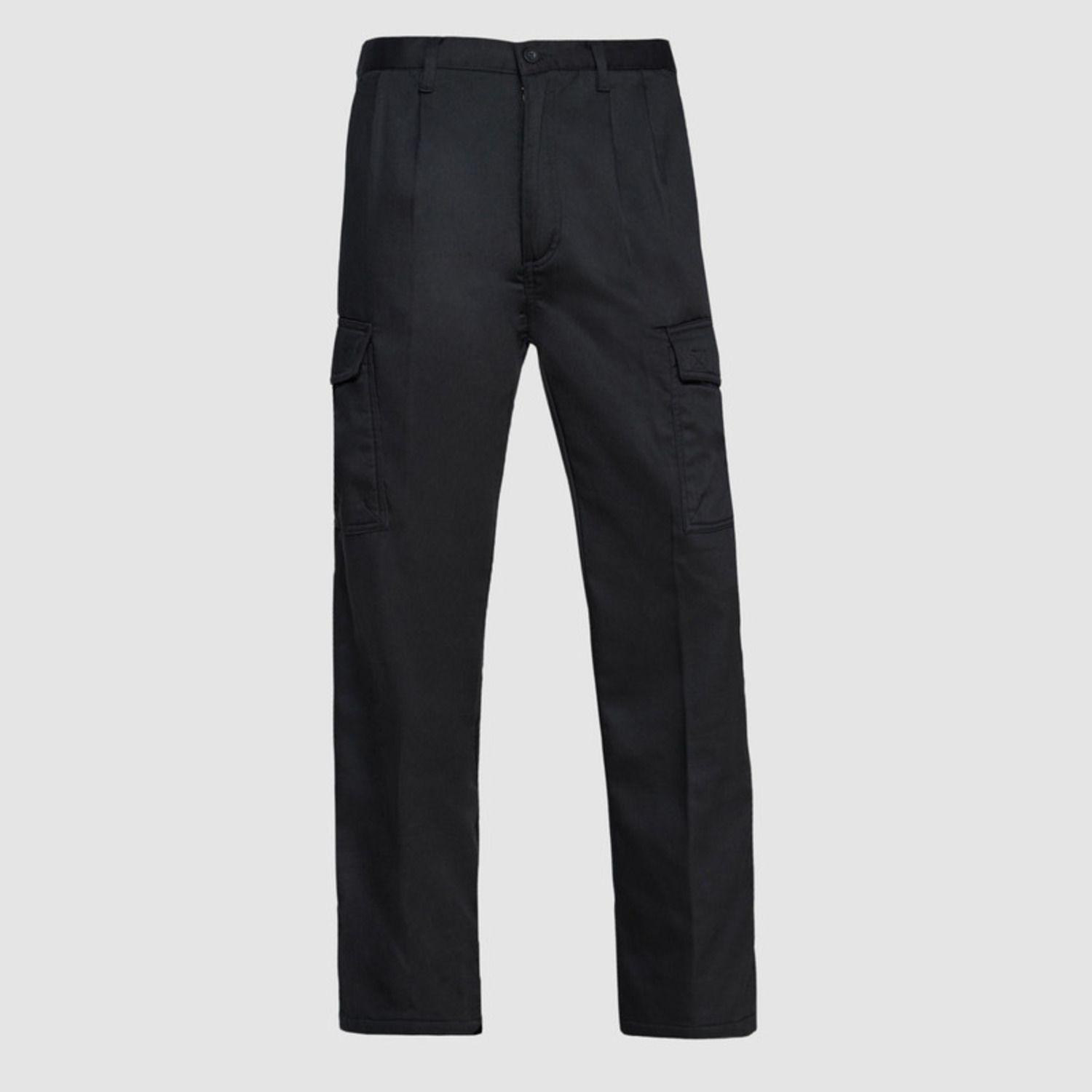 Pantalón Cargo Forro Polar Hombre Negro-0