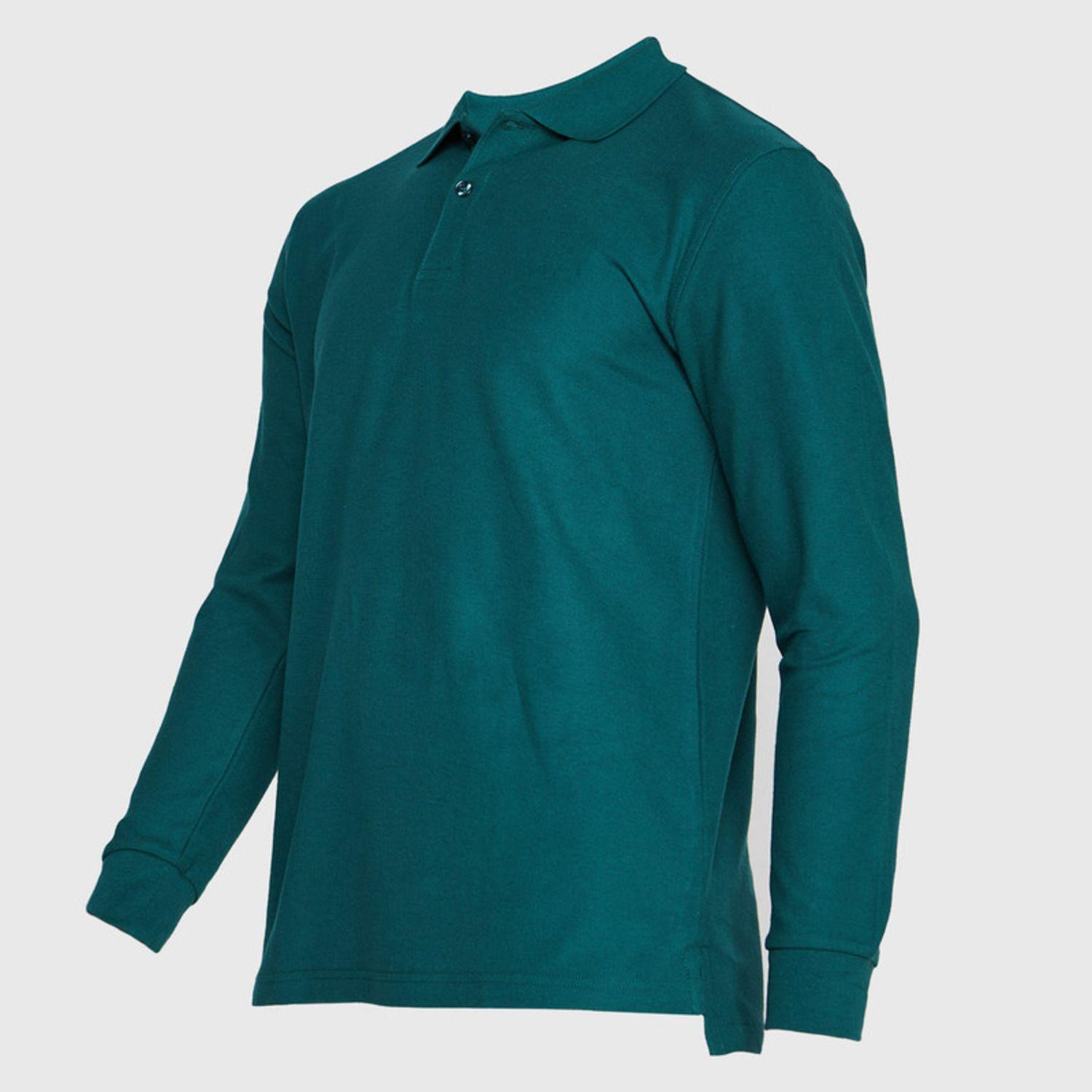 Polera Pique Hombre 80/20 M/L Verde musgo-2