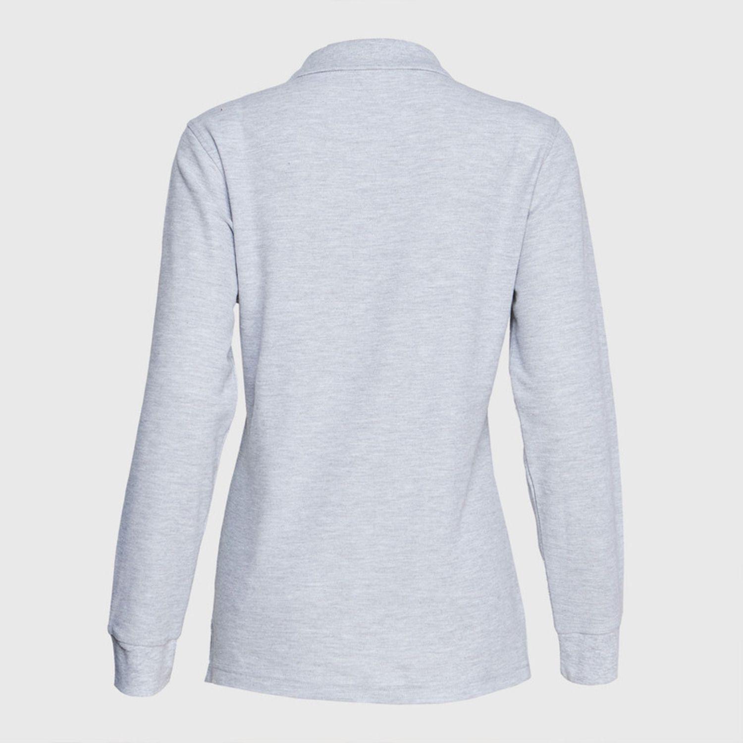 Polera Pique Tc Ml Mujer Gris oscuro-3