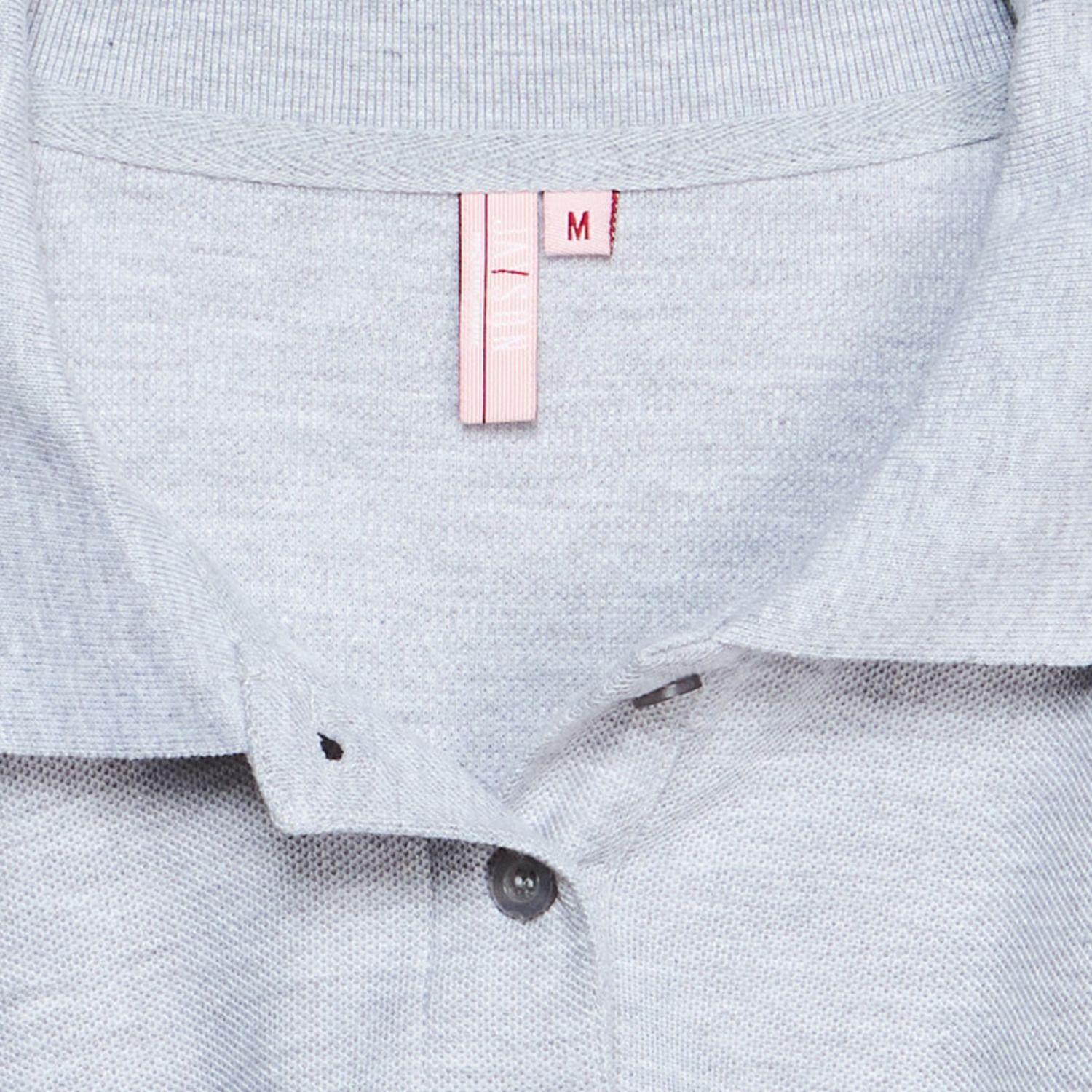 Polera Pique Tc Ml Mujer Gris oscuro-4