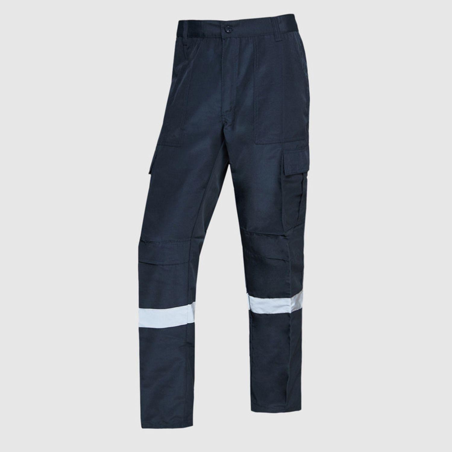 Pantalón Cargo Poplin Reflectante Cintura Elastica Azul marino-2