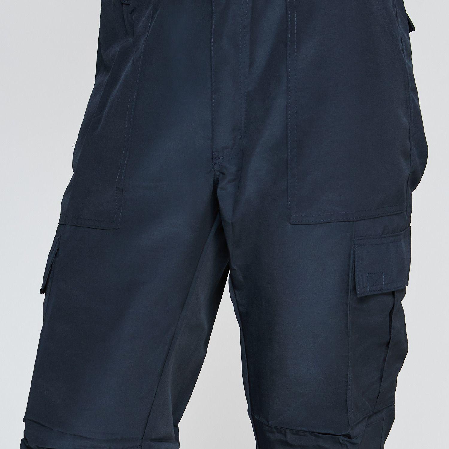 Pantalón Cargo Poplin Reflectante Cintura Elastica Azul marino-6