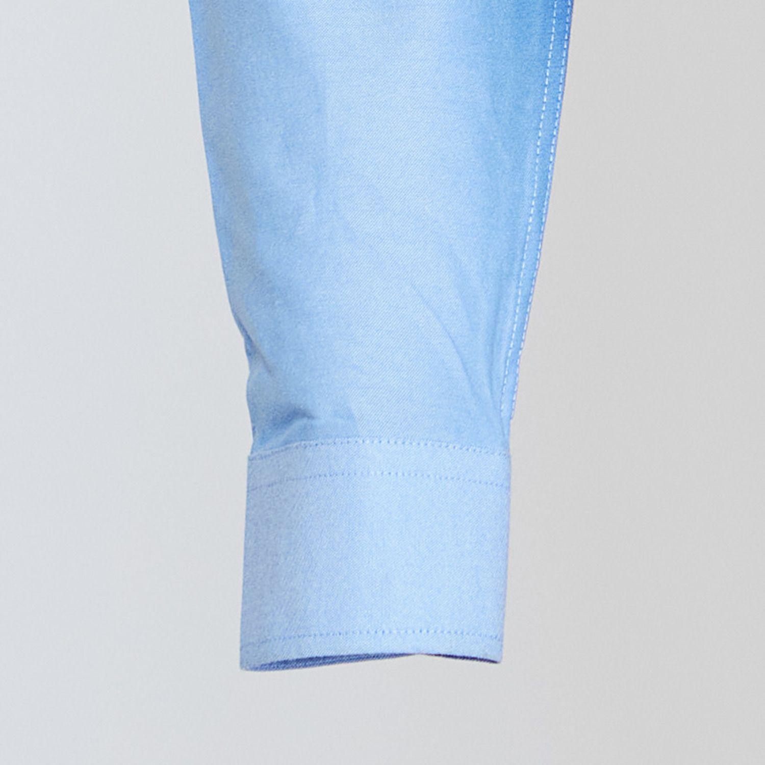 Camisa Oxford B/Suelto M/L Celeste-4