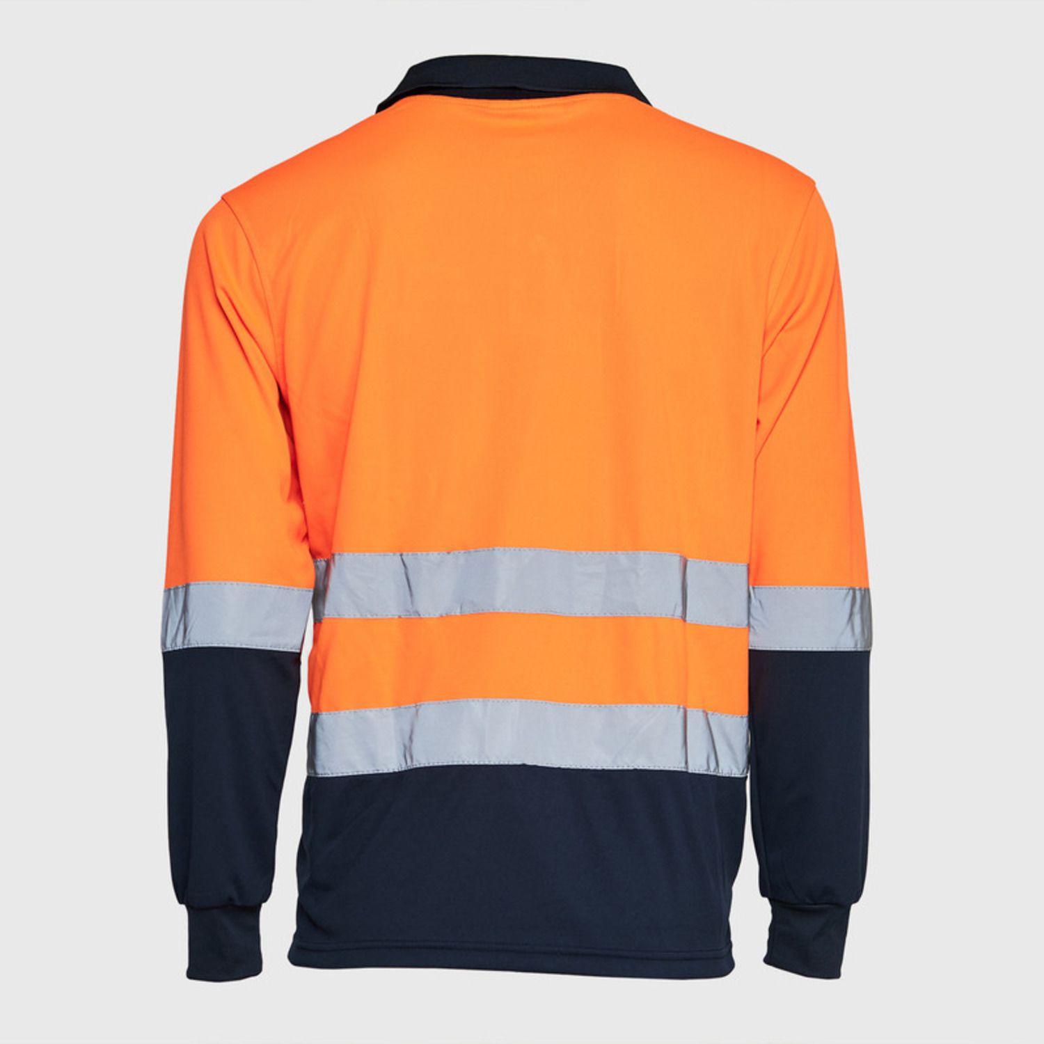 Polera Alta Visibilidad Ml Cuello Camisero Naranja-3