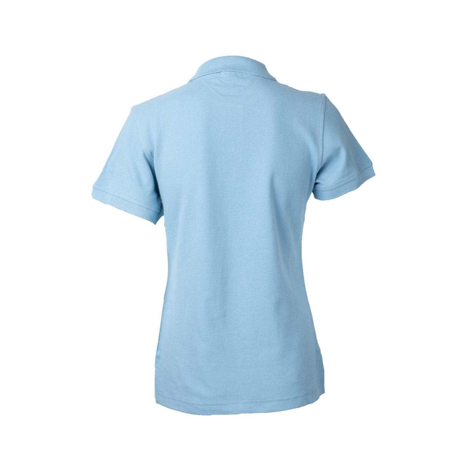 Polera Pique Mujer 80/20 M/C Celeste-1