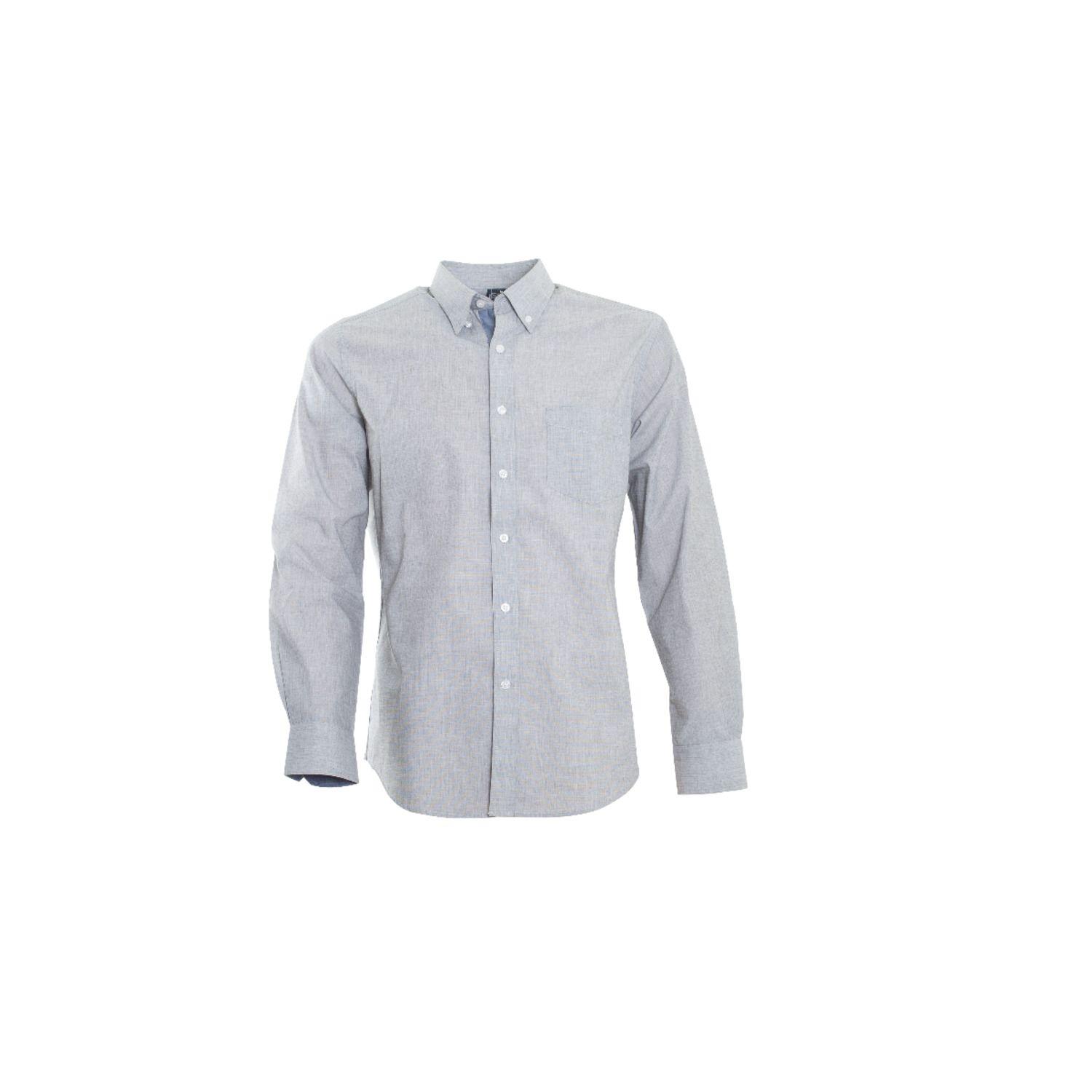 Camisa Fil A Fil Gris-0