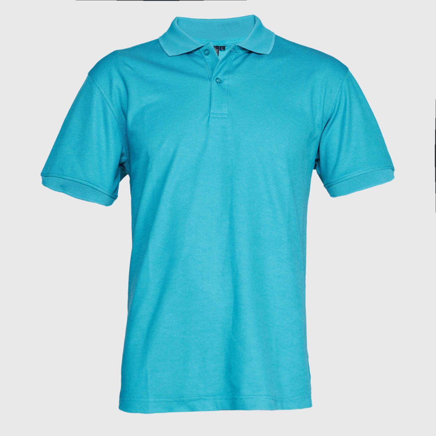 Polera Mc Hombre Waffle  Turquesa-0