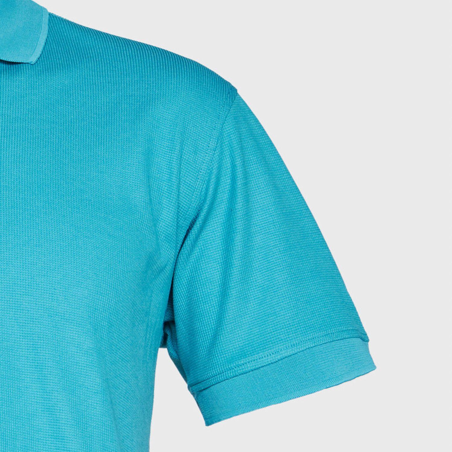 Polera Mc Hombre Waffle  Turquesa-3