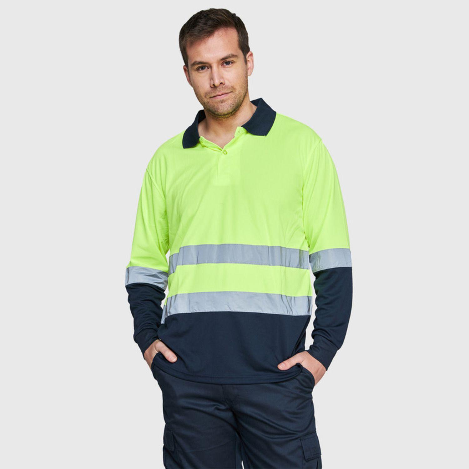 Polera Alta Visibilidad Ml Cuello Camisero Amarillo-0