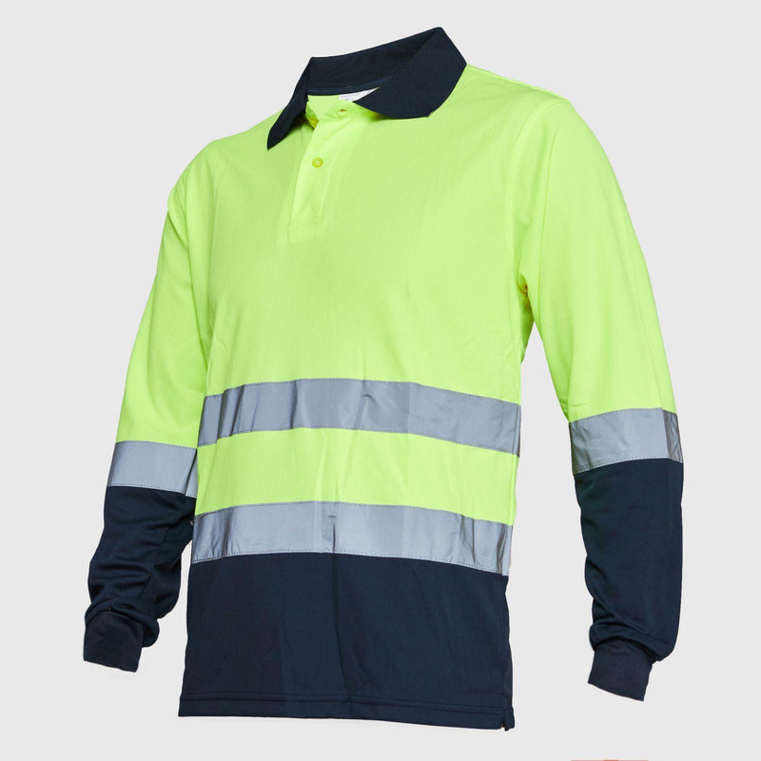 Polera Alta Visibilidad Ml Cuello Camisero Amarillo-2