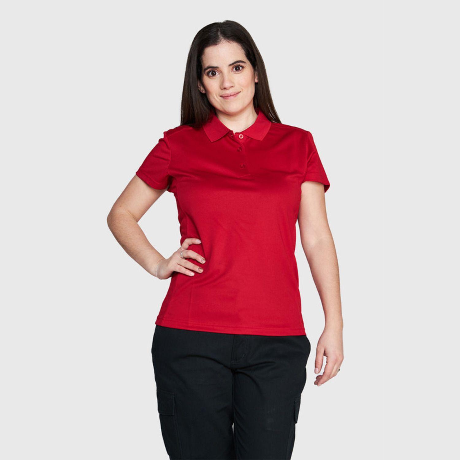 Polera Dry Fit Mujer M/C Rojo-0