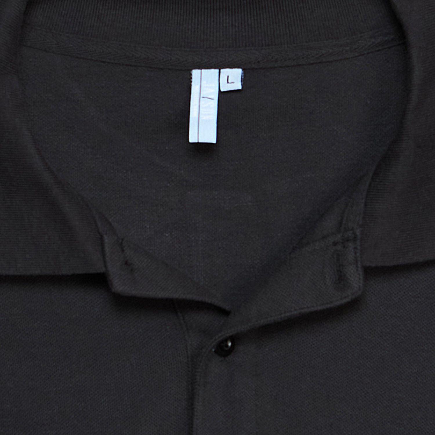 Polera Pique T/C Ml Hombre Negro-4