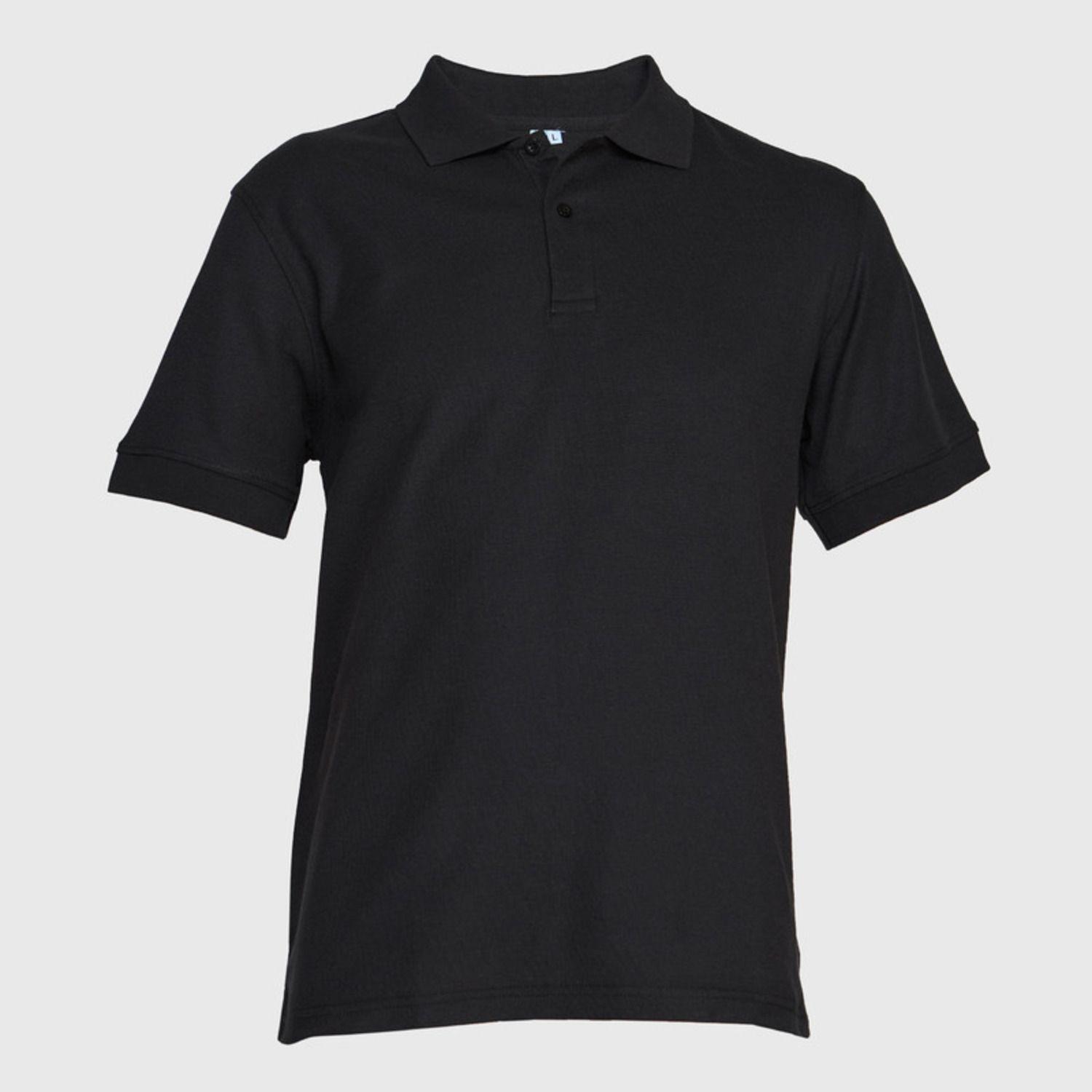 Polera Pique Tc Mc Hombre Negro-1