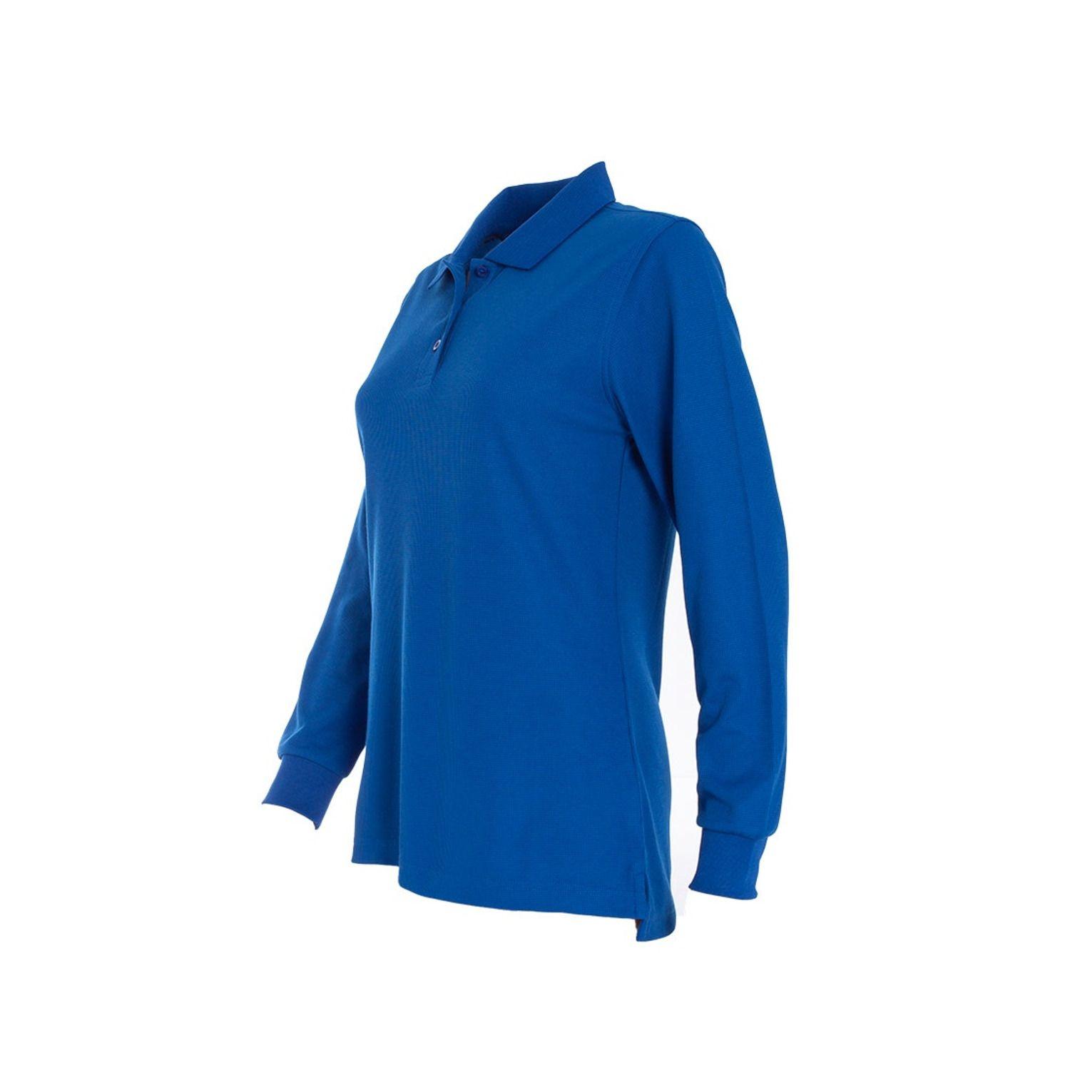 Polera Ml Mujer Waffle  Azul-1