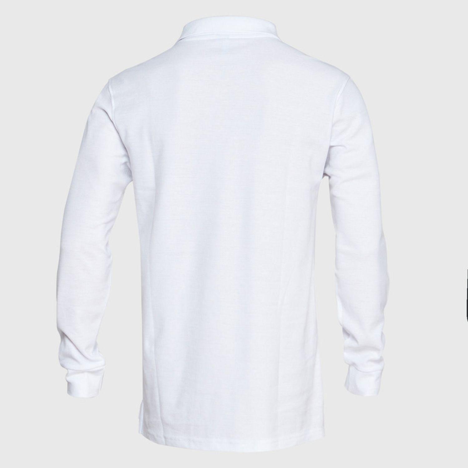 Polera Pique T/C Ml Hombre Blanco-2