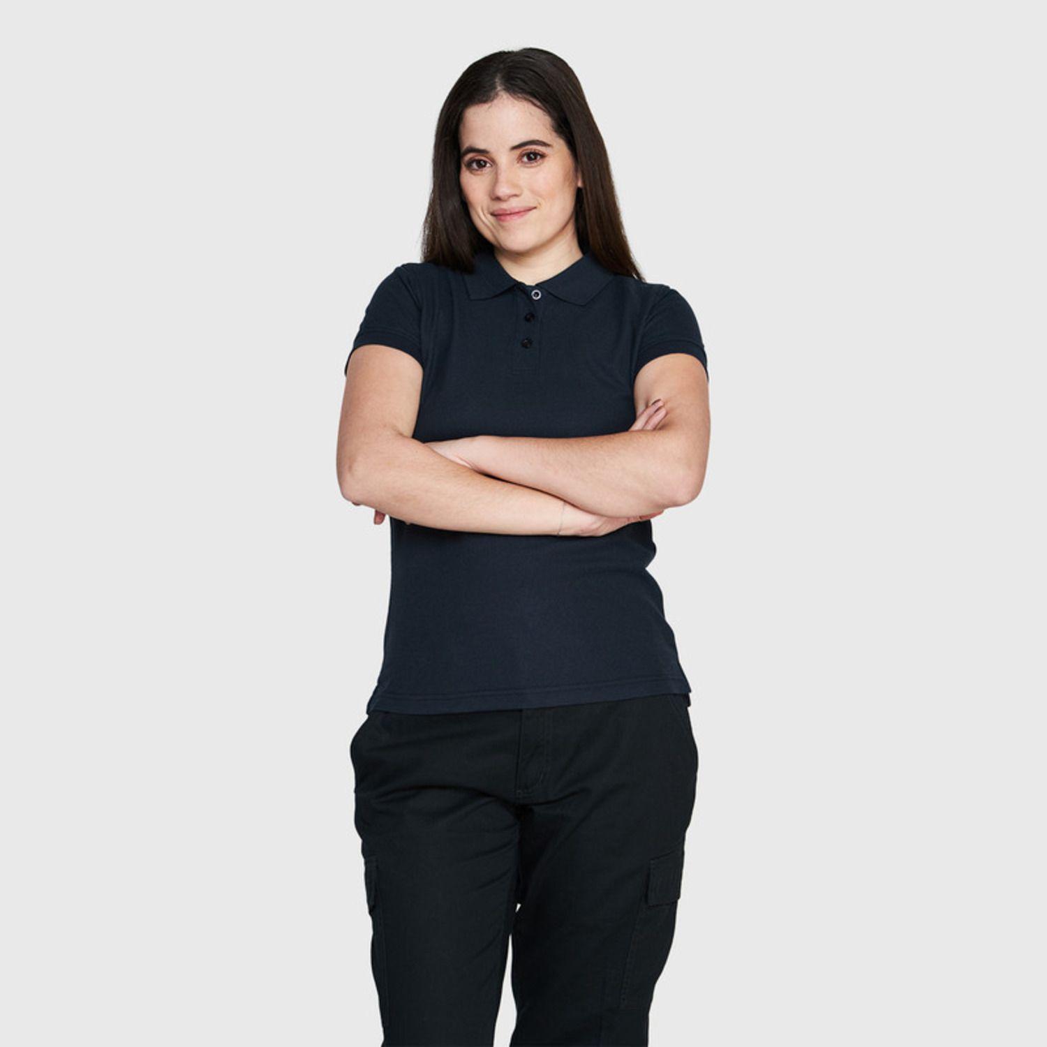 Polera Pique Tc Mc Mujer Azul marino-1
